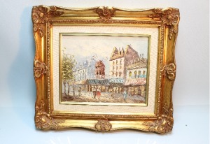 프랑스파리 물랑루즈 거리풍경 유화 그림